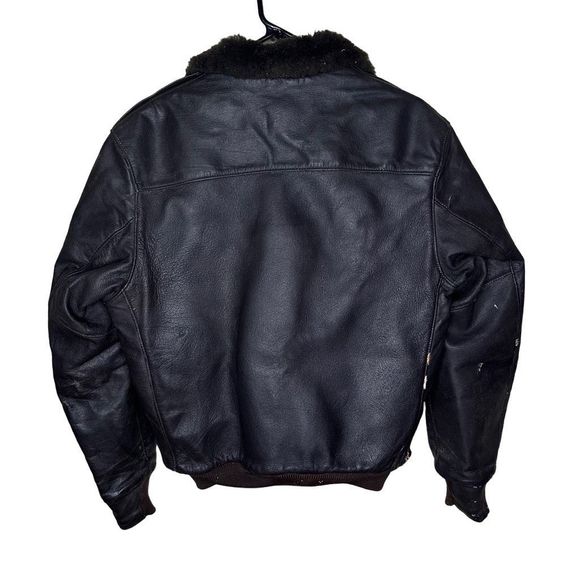 VTG LL Bean Aviator Jacket Shearling Goatskin - Picture 2 of 10